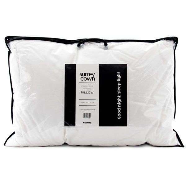 Surrey Down 70% Duck Down Pillow - Down & Cotton